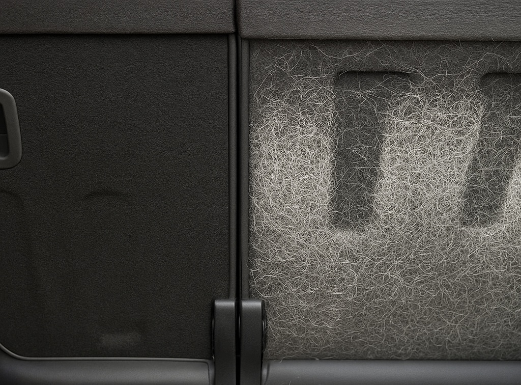 Pet hair removal from car interiors