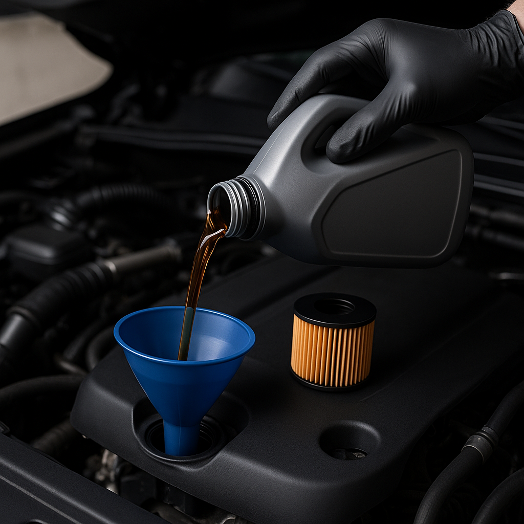 Mobile oil change at your driveway