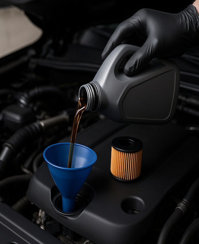 Mobile oil change at your driveway